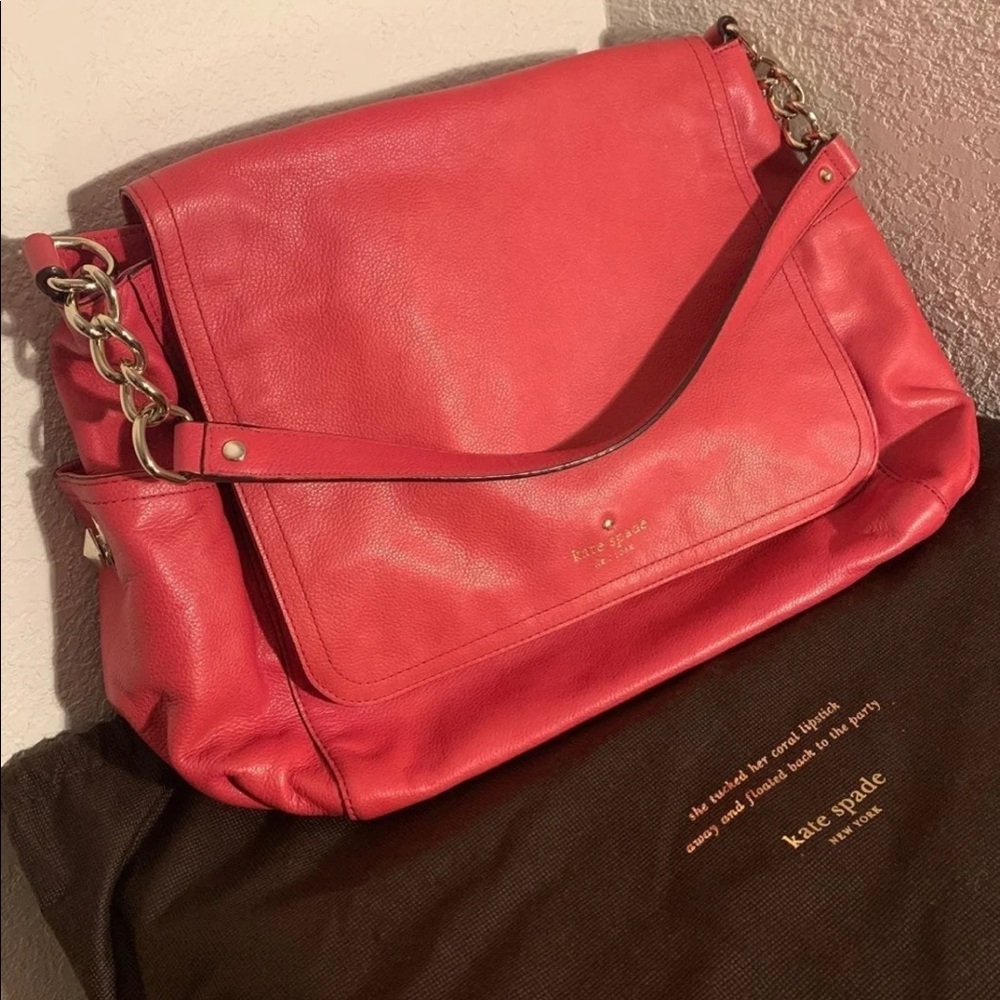 Kate Spade hobo shoulder bag hot pink
